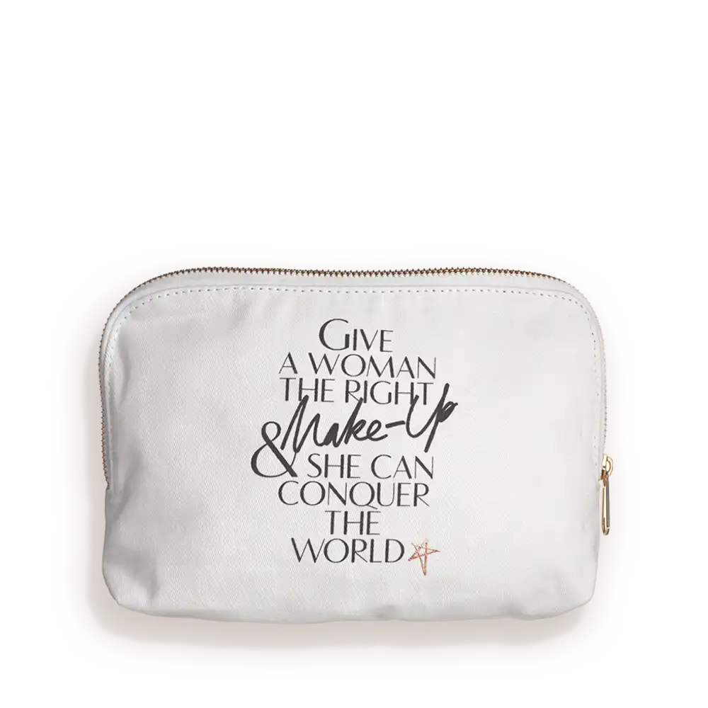 1ST EDITION MAKEUP BAG LIP PRINT CANVAS MAKEUP BAG