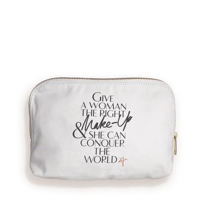 1ST EDITION MAKEUP BAG LIP PRINT CANVAS MAKEUP BAG